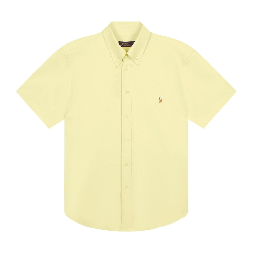 Test2-Ralph Lauren Cotton Oxford Short-Sleeve Button-Down Shirt — front
