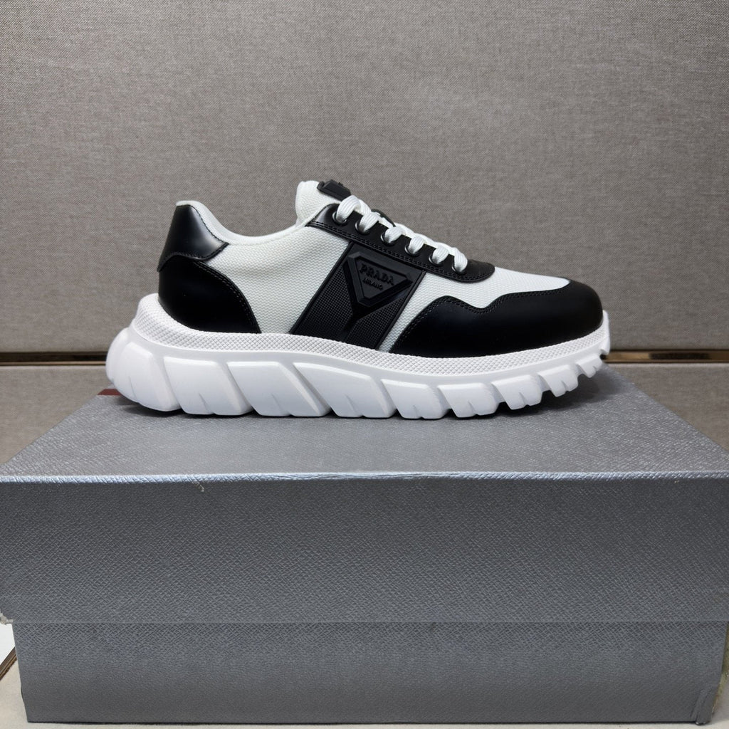 Prada Paneled Low-Top Sneakers — front