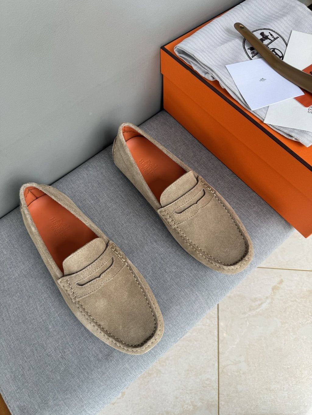 Hermès Men's Driving Loafers — front