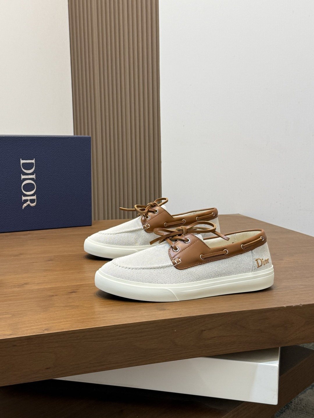 Dior Contrast-Trim Lace-Up Casual Shoes — hero