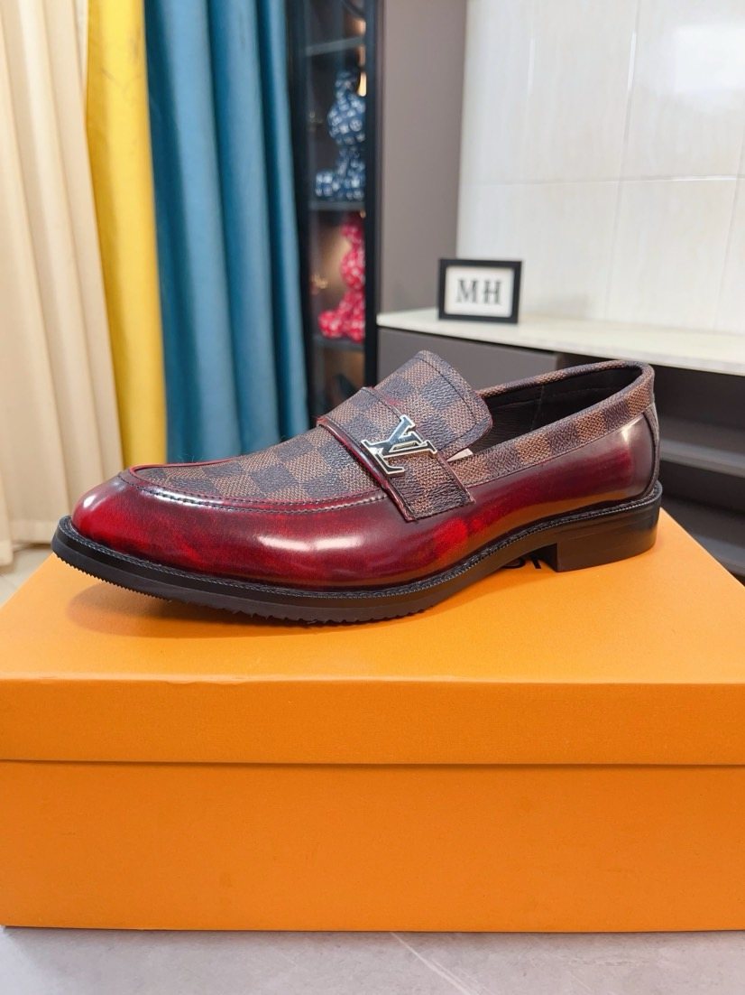 Louis Vuitton Check Panel Loafers — model