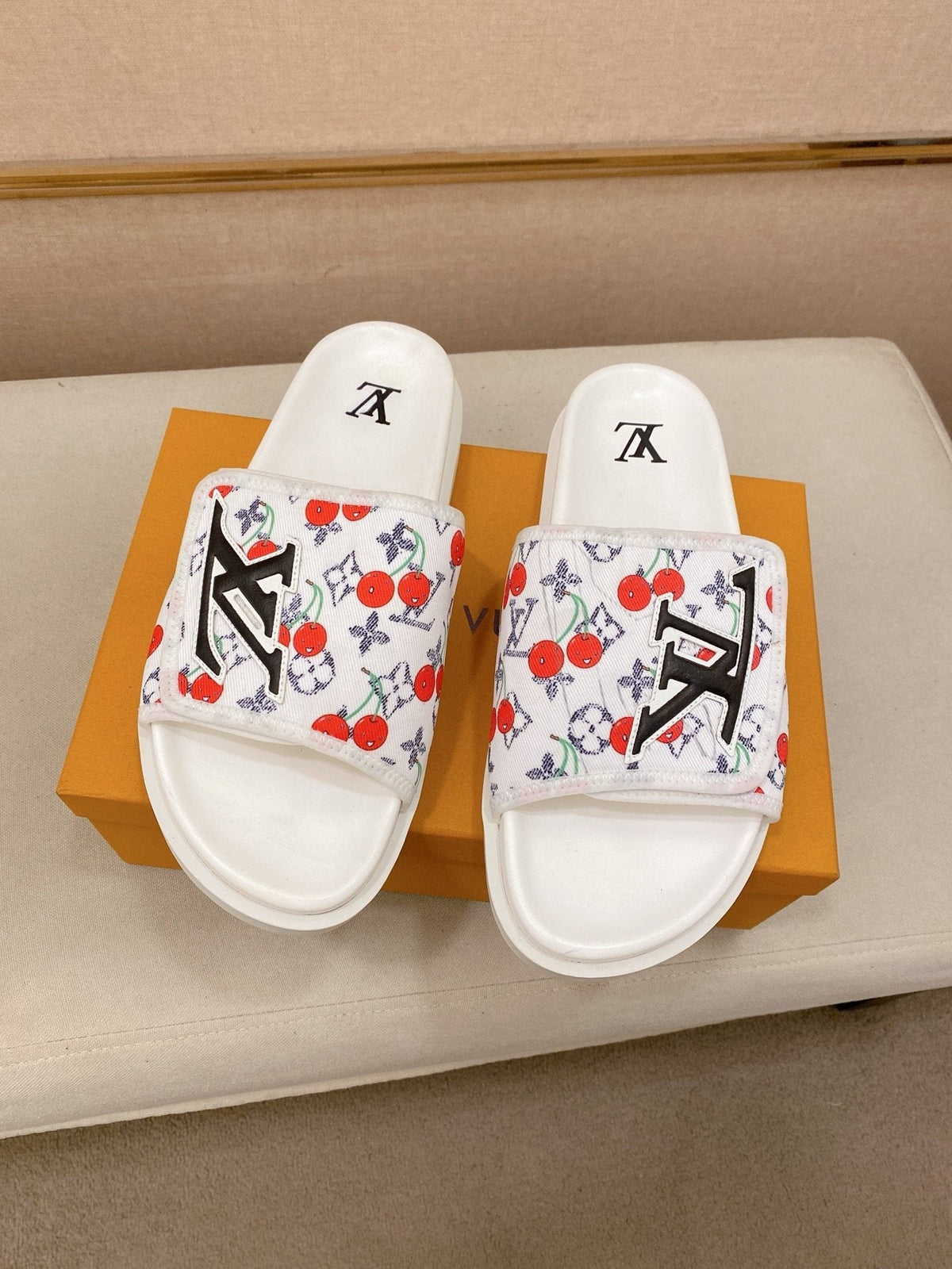 Louis Vuitton Graphic Print Slide Sandals — hero