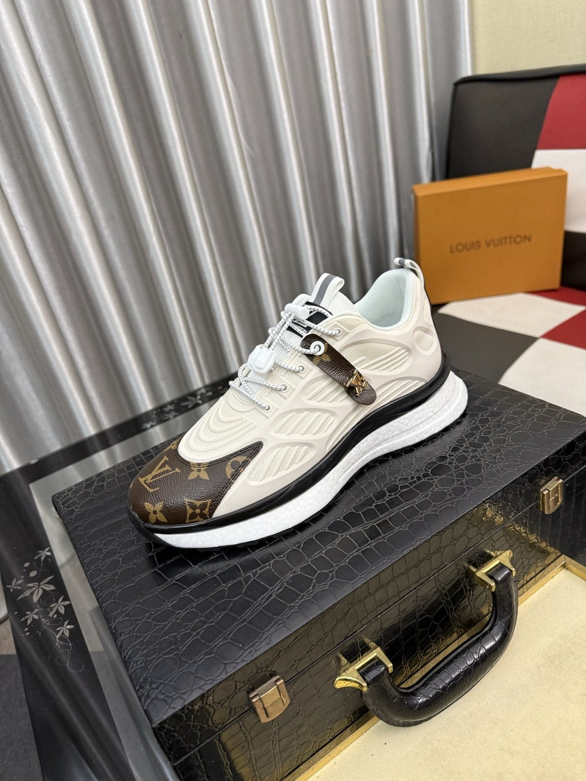 Louis Vuitton Monogram Panel Sneakers — front