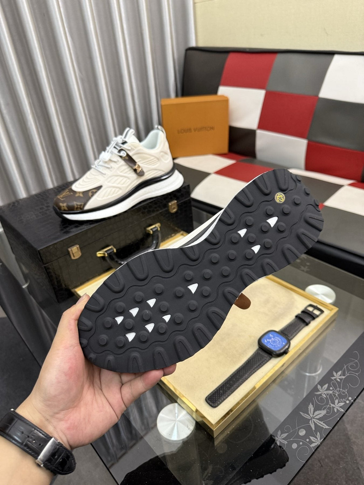 Louis Vuitton Monogram Panel Sneakers — side