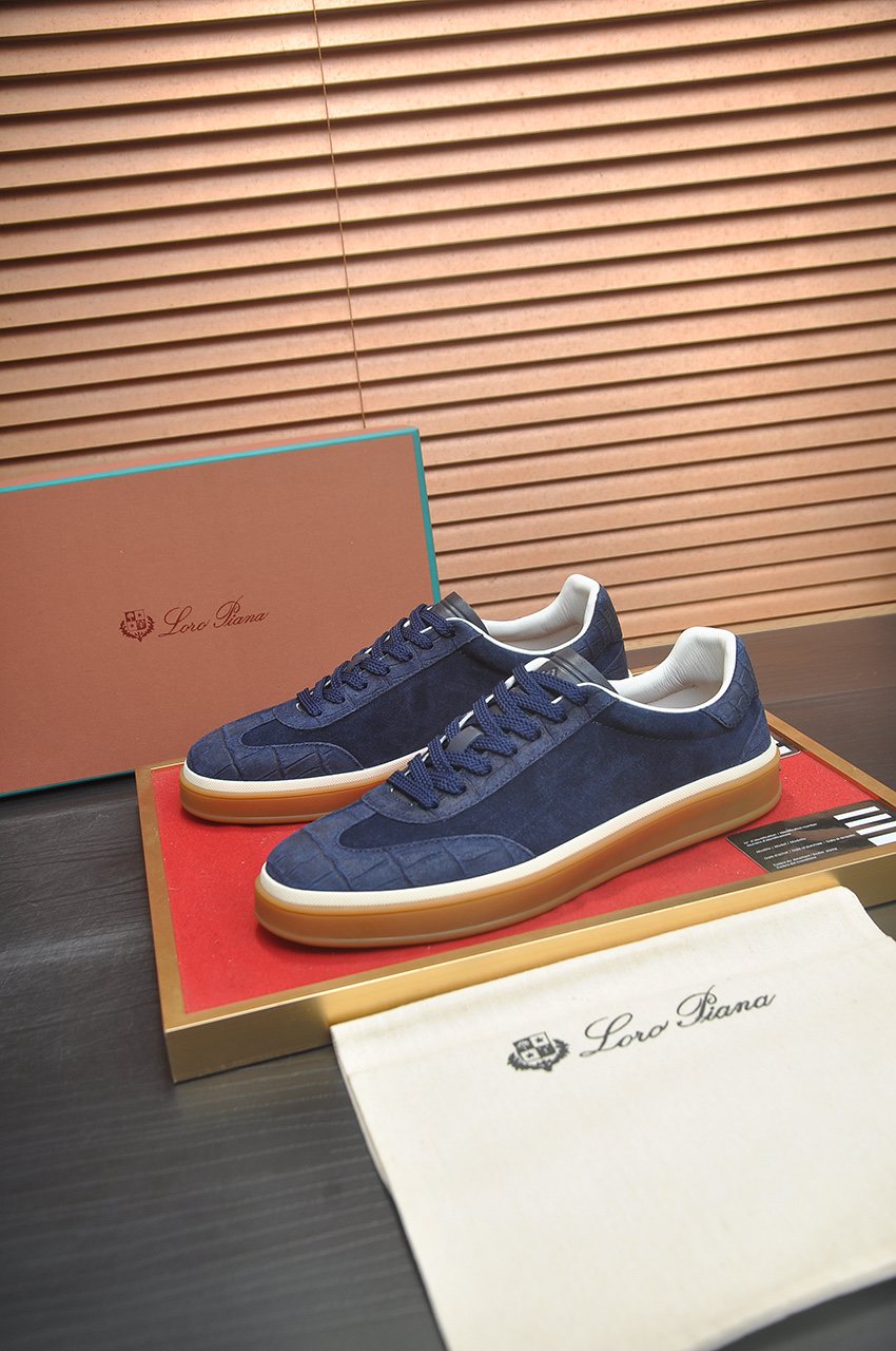 Loro Piana Low-Top Gum Sole Sneakers — hero