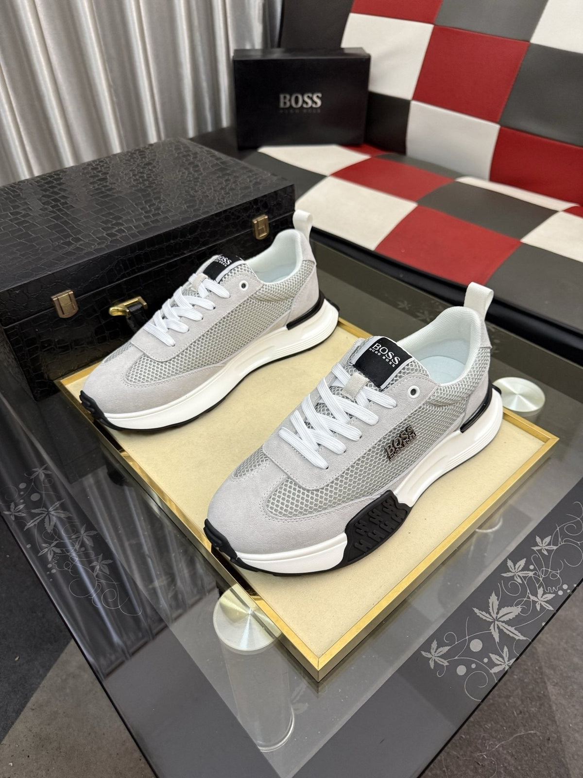 BOSS Mesh Low-Top Sneakers — front