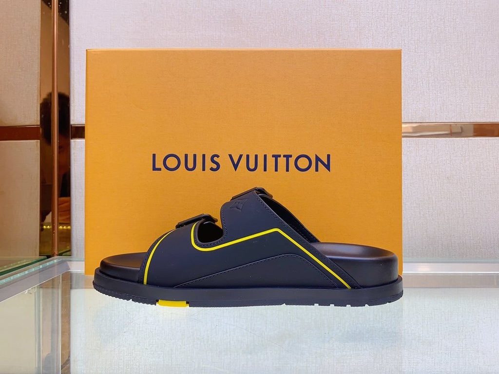 Louis Vuitton Two-Buckle Slide Sandals — side