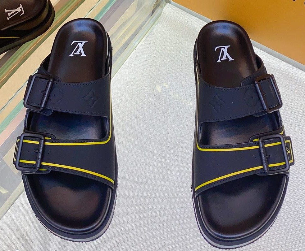 Louis Vuitton Two-Buckle Slide Sandals — hero