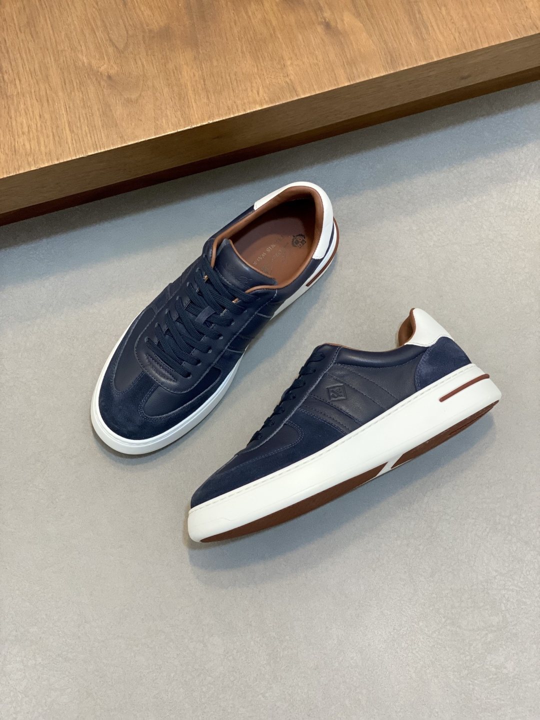 Loro Piana Paneled Low-Top Sneakers — front