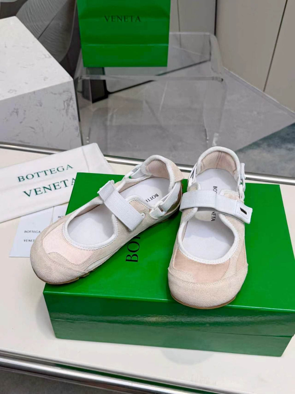 Bottega Veneta Buckled Strap Low-Top Sneakers — front