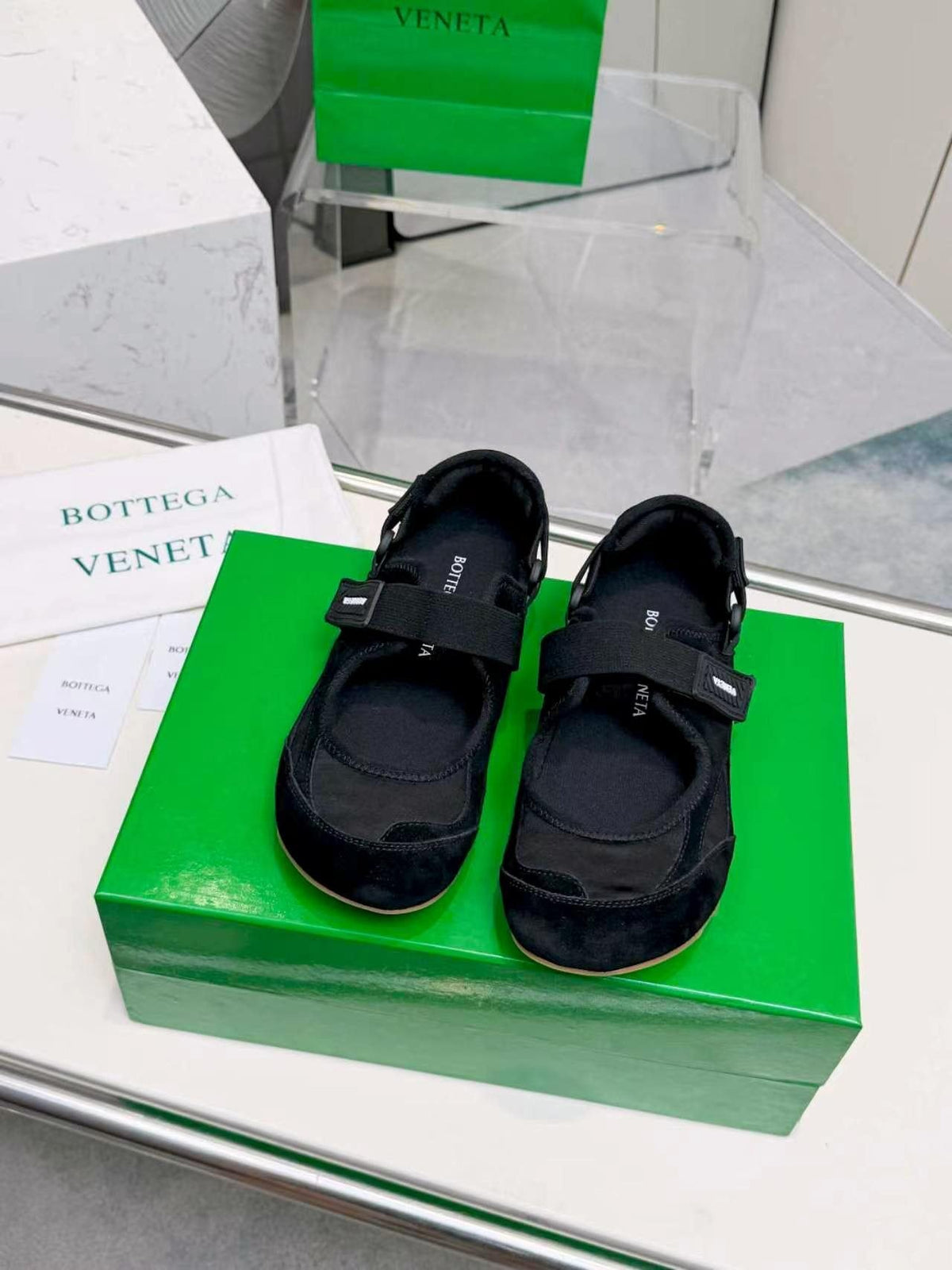 Bottega Veneta Buckled Strap Low-Top Sneakers — front