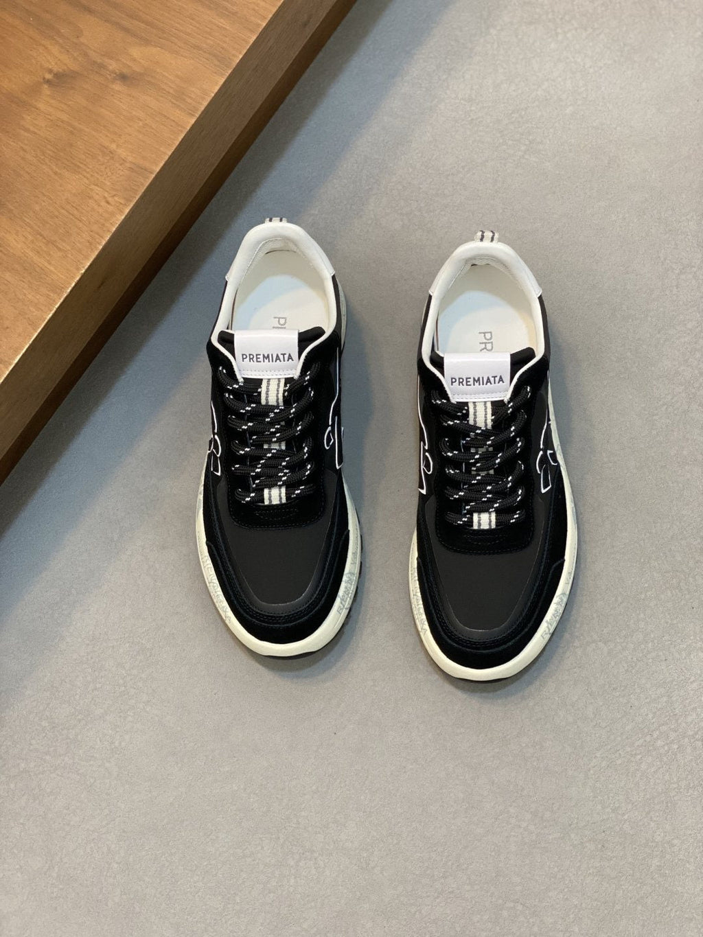 PREMIATA Suede Mesh Low-Top Sneakers — front