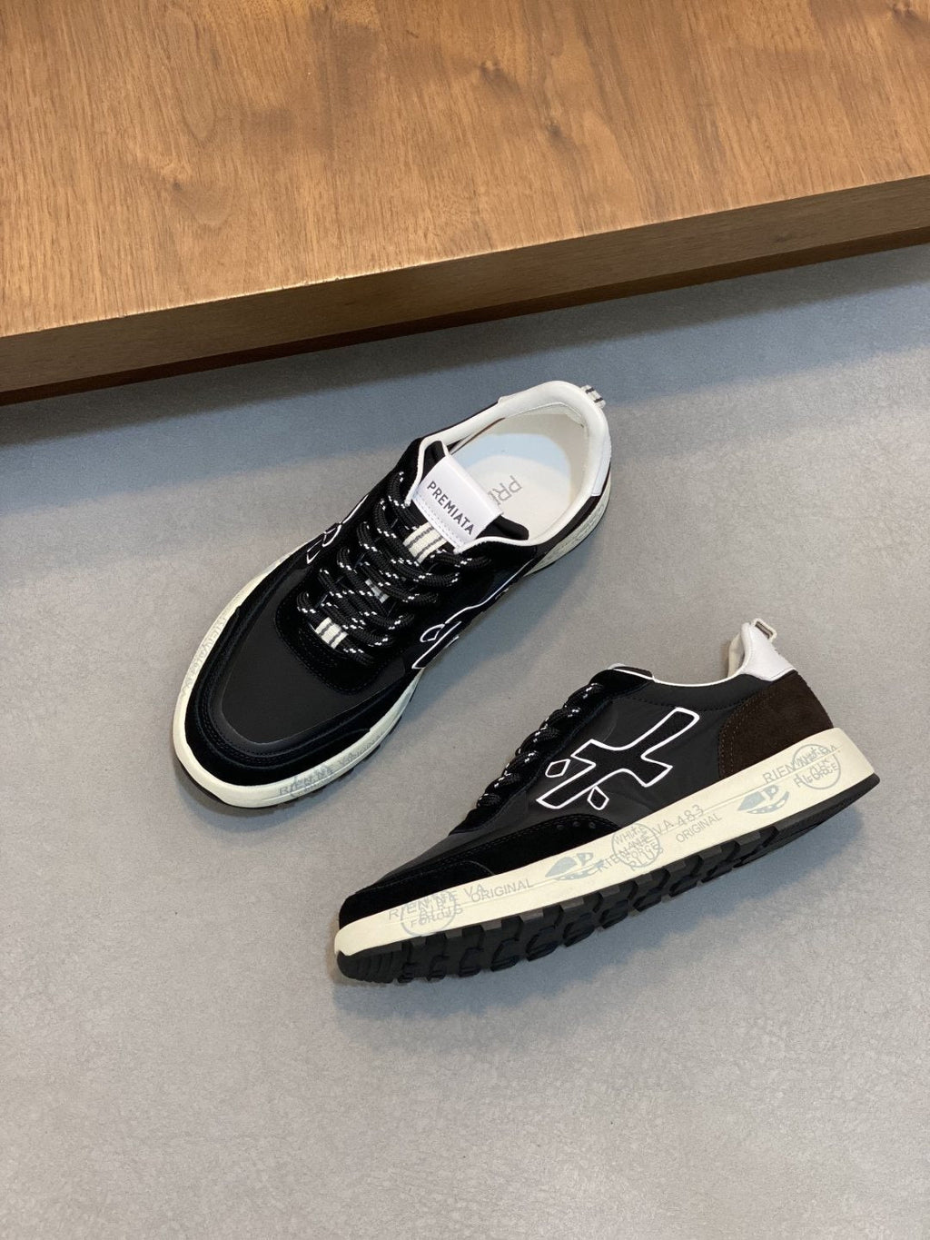 PREMIATA Suede Mesh Low-Top Sneakers — front