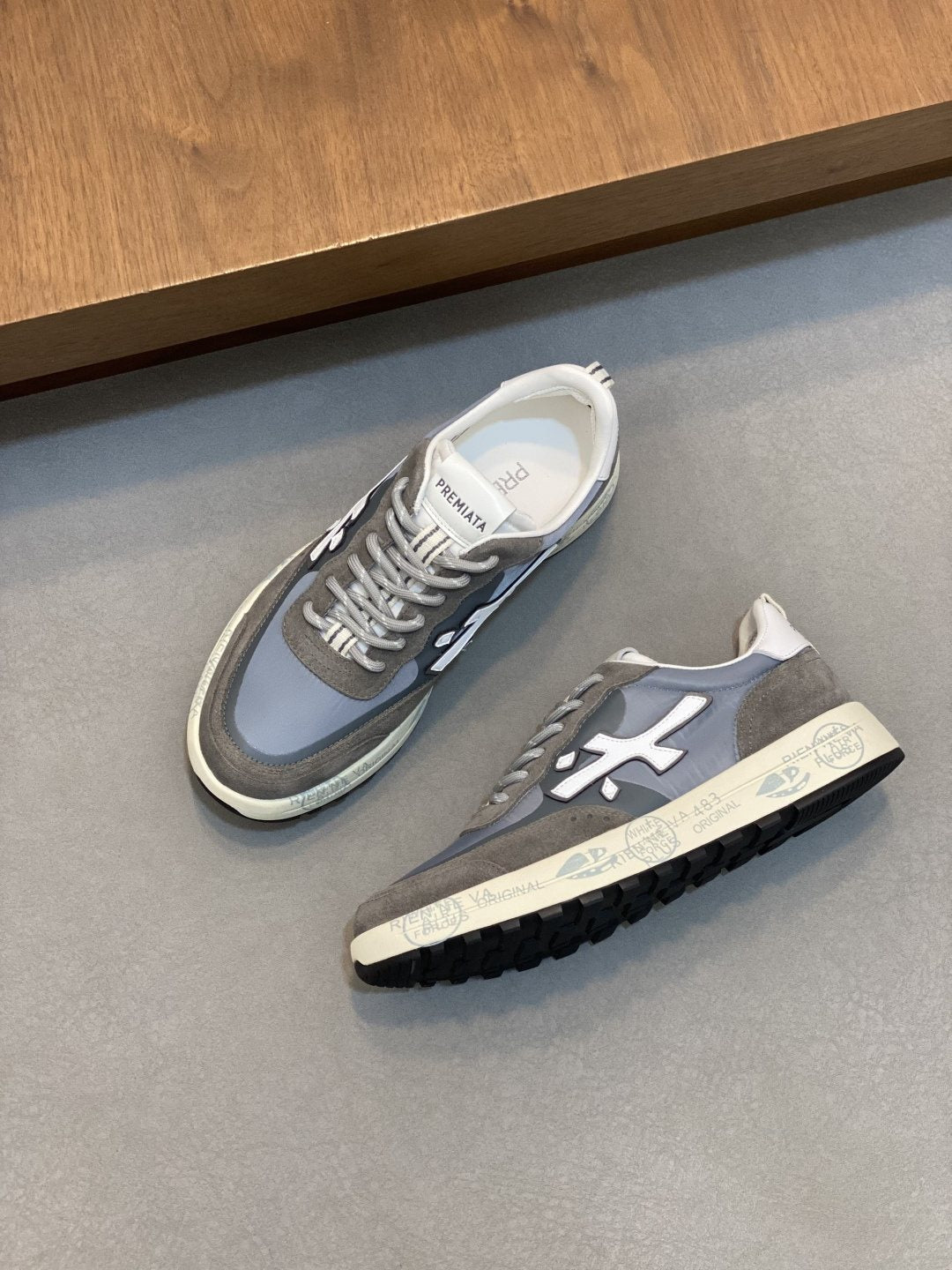 PREMIATA Suede Mesh Low-Top Sneakers — front