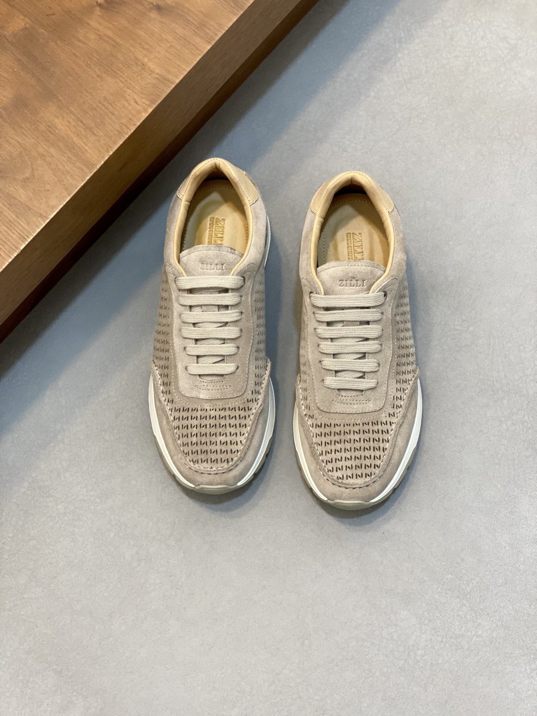 Zilli Textured Lace-Up Sneakers — hero