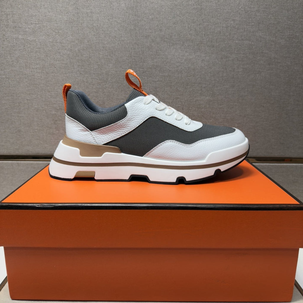 Hermès Panel Lace-Up Casual Sneakers — front