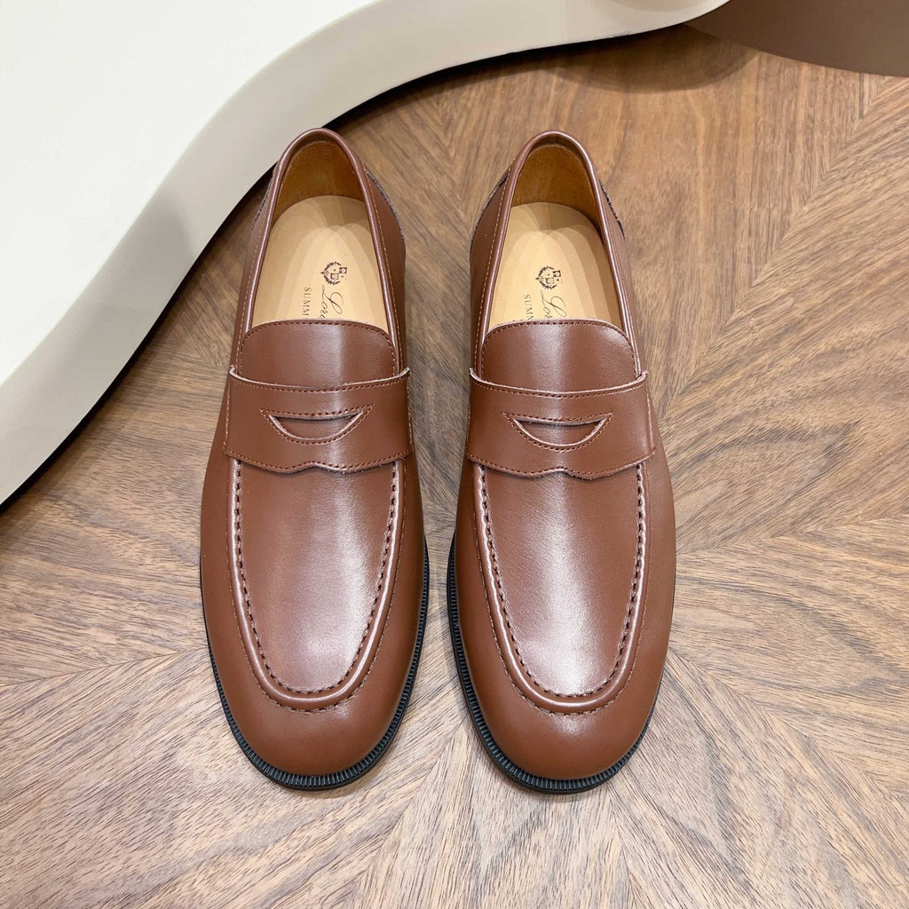 Men’s Leather Penny Loafers — front