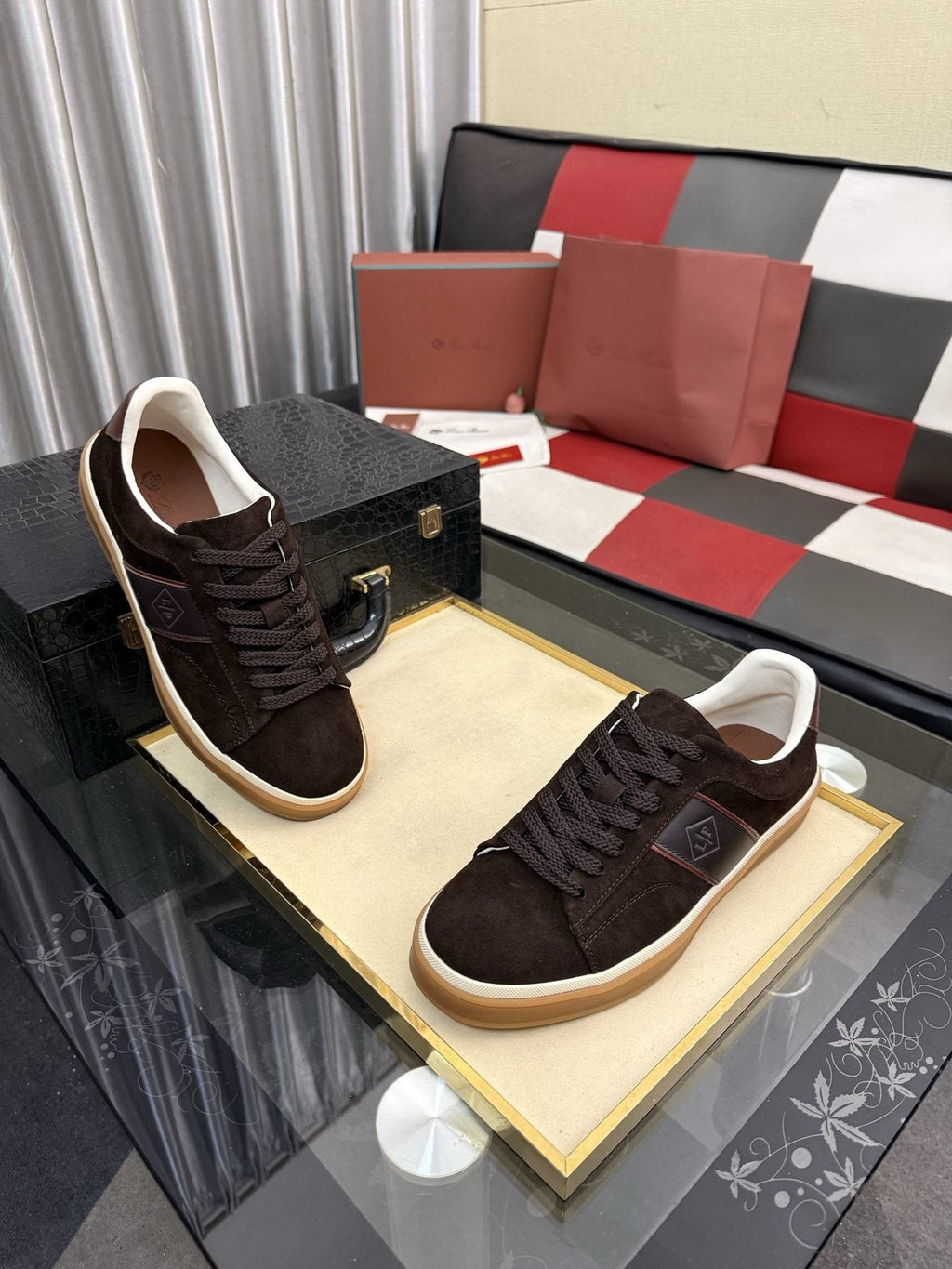 Low-Top Lace-Up Sneakers — front