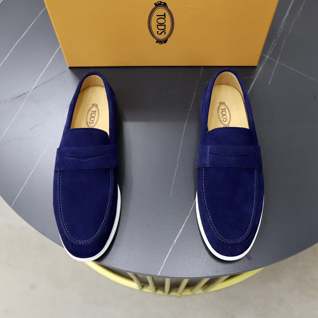 Tod's Brown Leather Slip-On Loafers — front