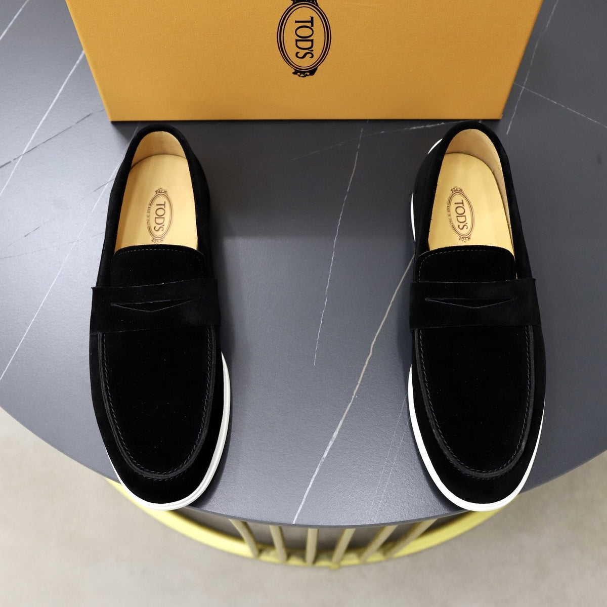 Tod's Brown Leather Slip-On Loafers — front