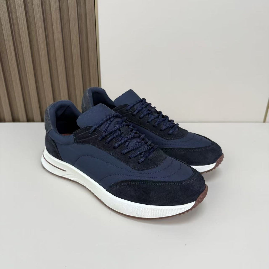 Loro Piana Contrast Lace-Up Sneakers — front