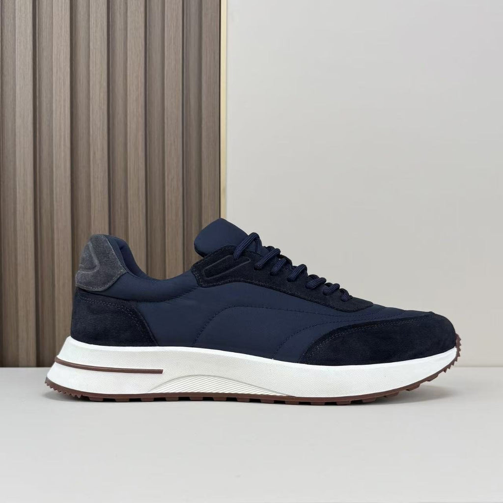Loro Piana Contrast Lace-Up Sneakers — side