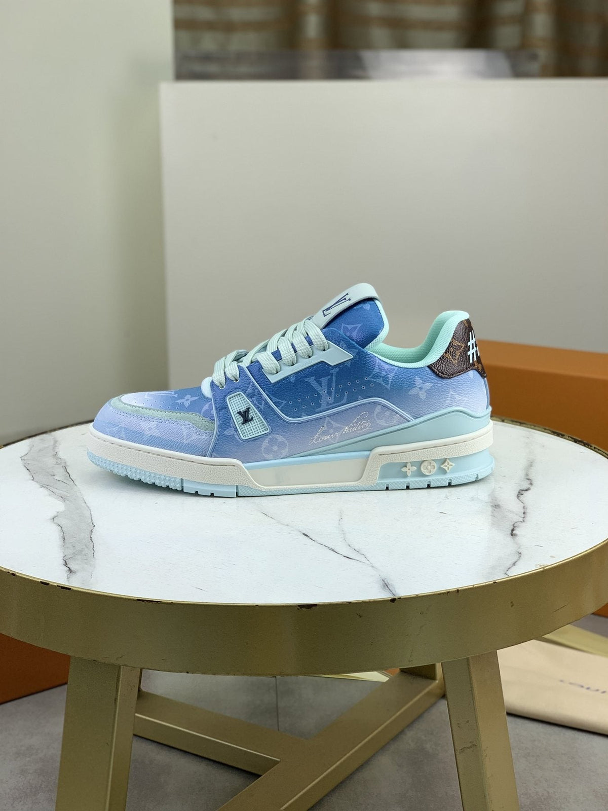 Louis Vuitton Blue Low-Top Sneakers — side