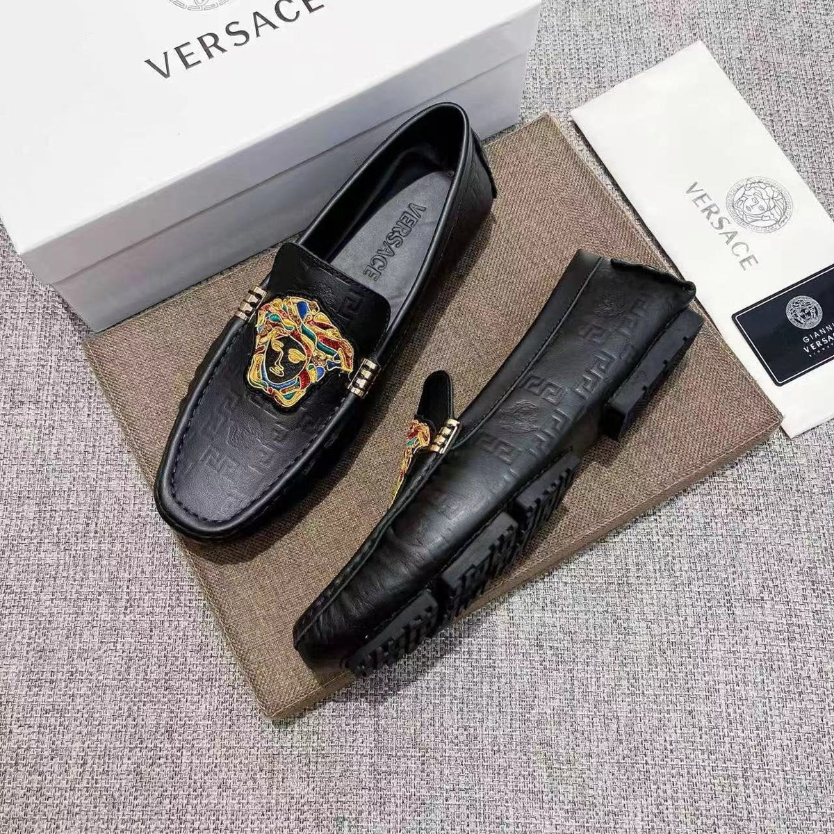 Versace Crest Loafers — front