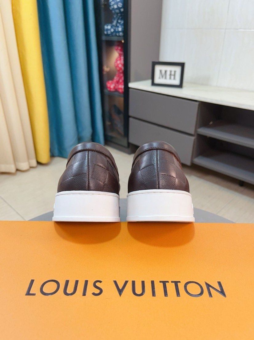 Louis Vuitton Check-Pattern Loafers — back