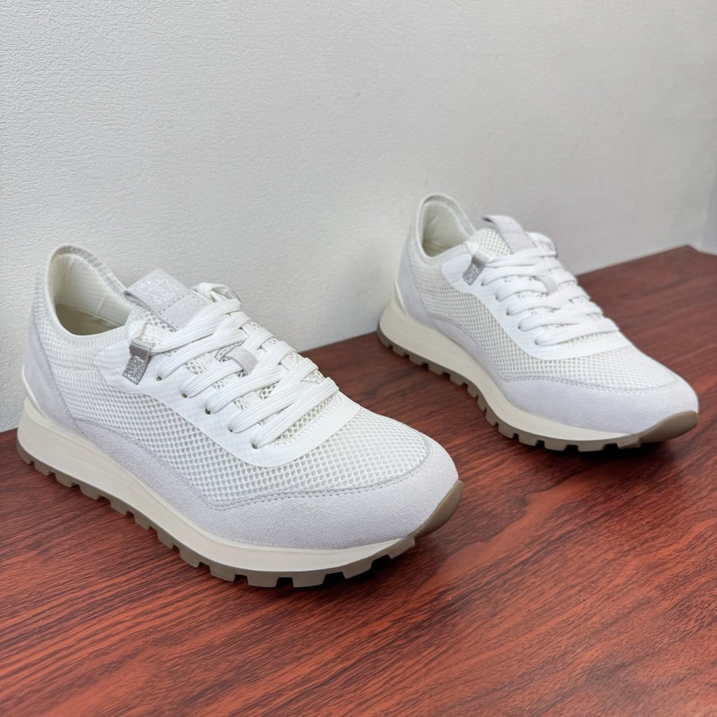 Brunello Cucinelli Mesh and Suede Sneakers — side