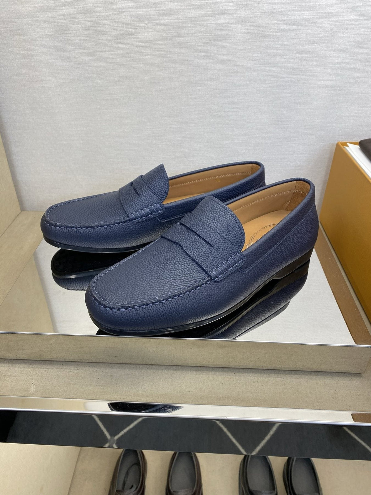 Tod's Textured Penny Loafers — side