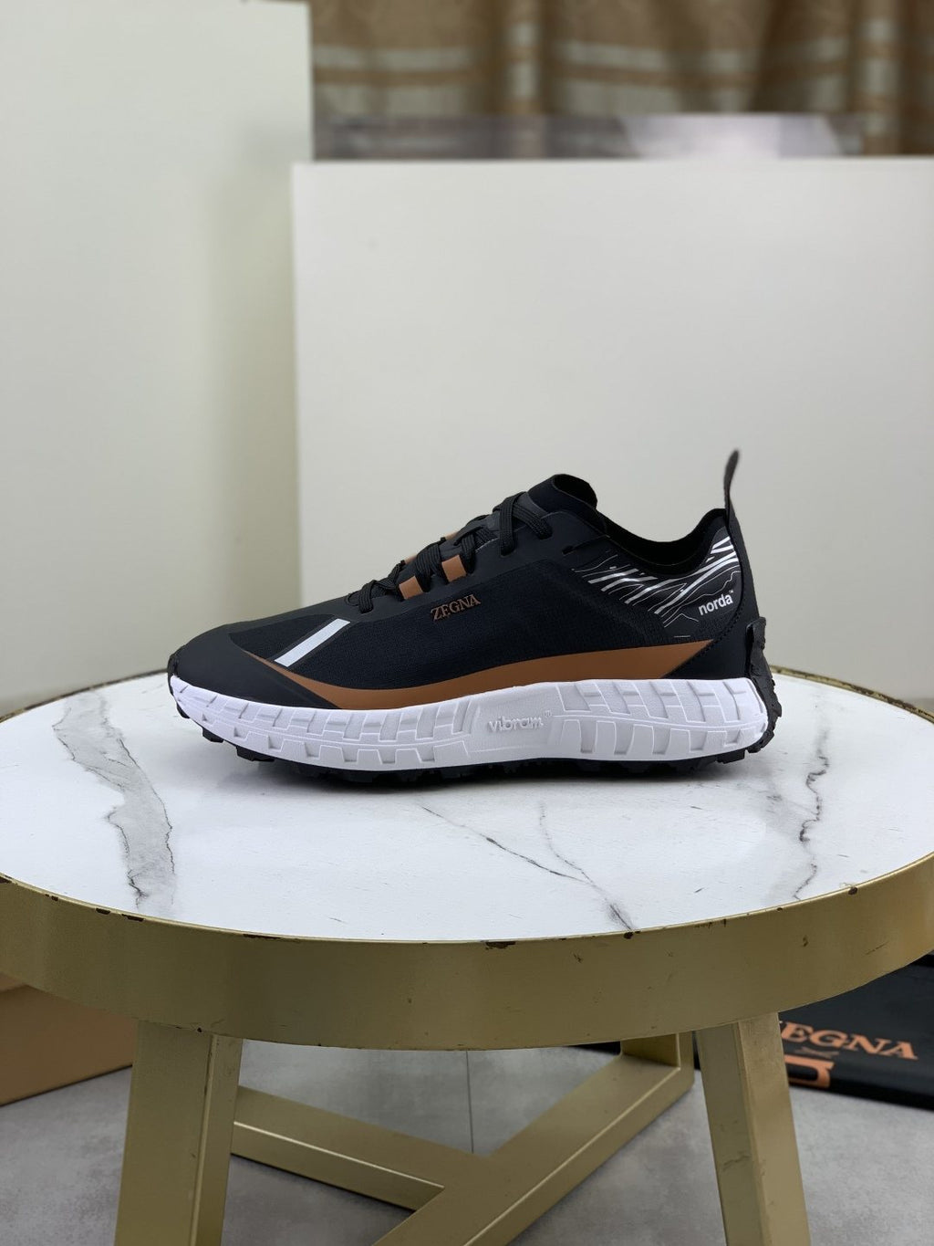 Black Trail Running Shoes — front