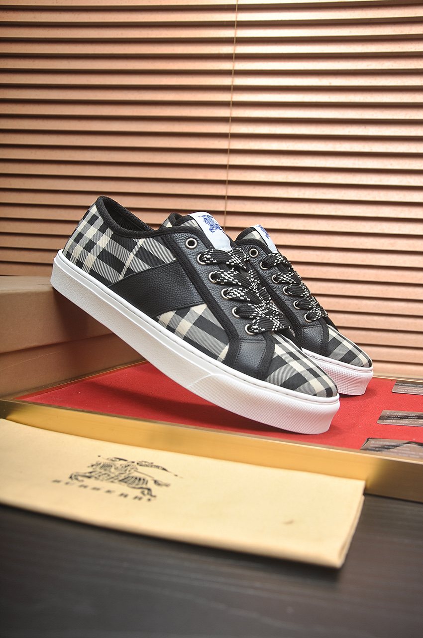 Burberry Check Low-Top Sneakers — side