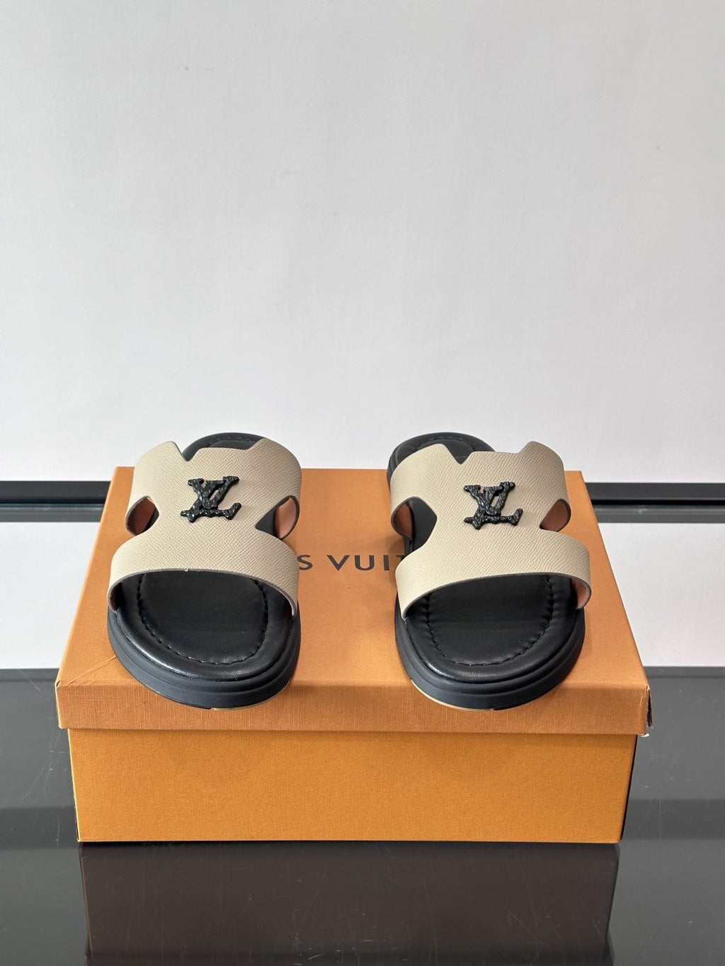 Louis Vuitton Isola Monogram Slide Sandals — front