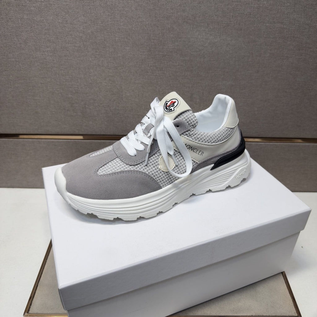 Moncler Mixed-Material Low-Top Sneakers — front