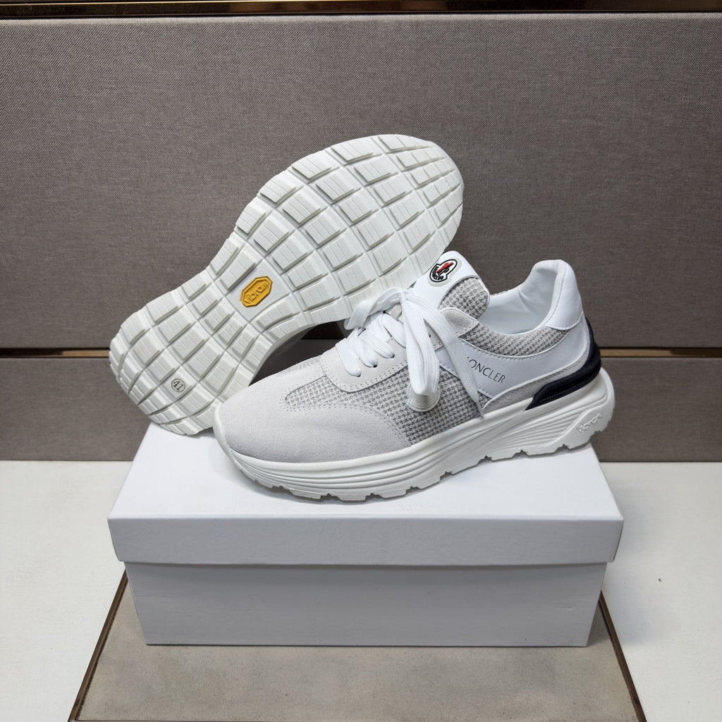 Moncler Mixed-Material Low-Top Sneakers — side