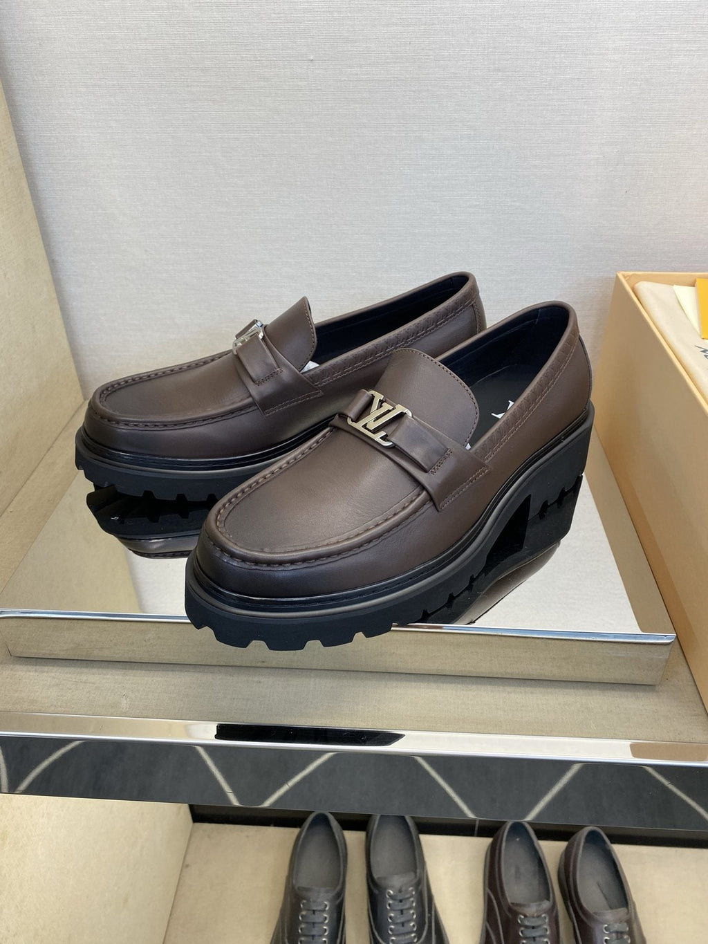 Louis Vuitton Metal Logo Loafers — side