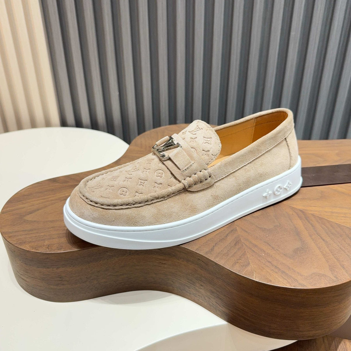 Louis Vuitton Embossed Slip-On Sneakers — side
