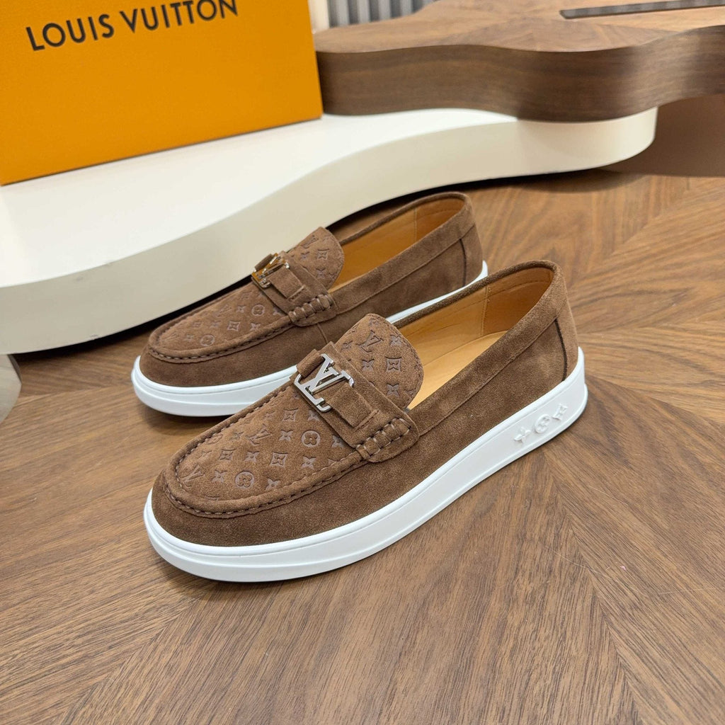 Louis Vuitton Embossed Slip-On Sneakers — front