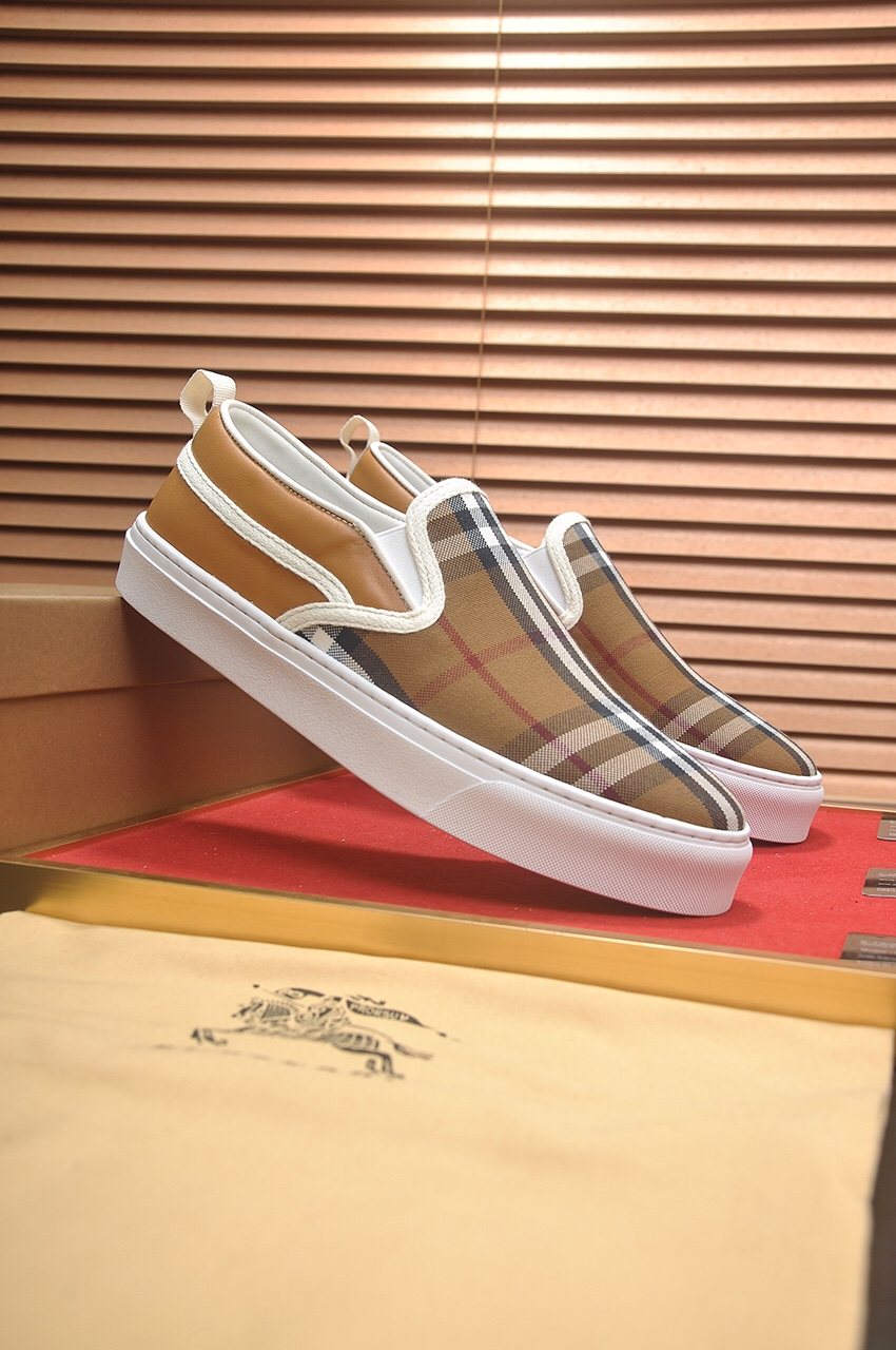 Burberry Patterned Slip-On Sneakers — front