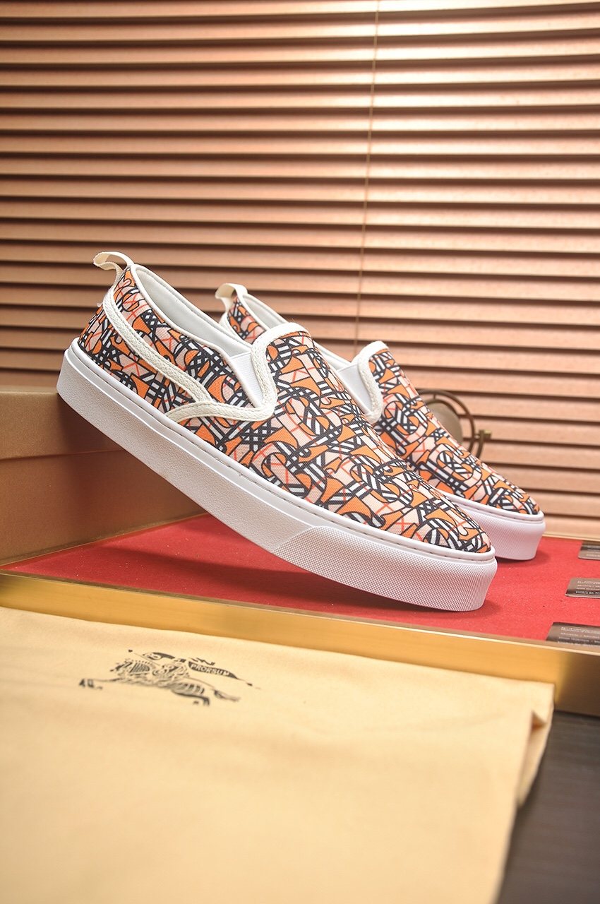 Burberry Patterned Slip-On Sneakers — front