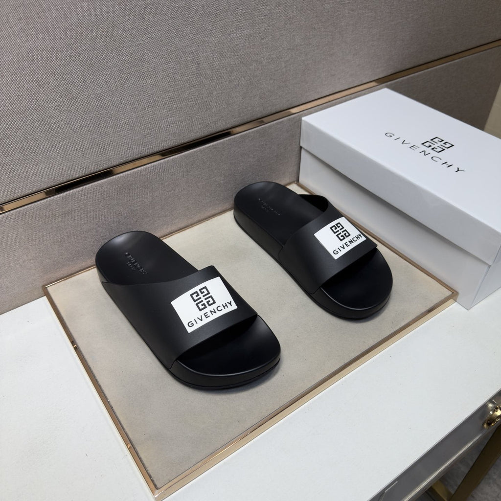 Givenchy Logo Strap Slide Sandals — front