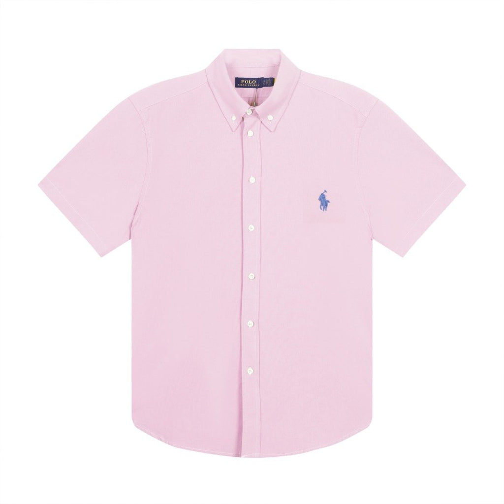 Test2-Ralph Lauren Oxford Short-Sleeve Button-Front Shirt — front
