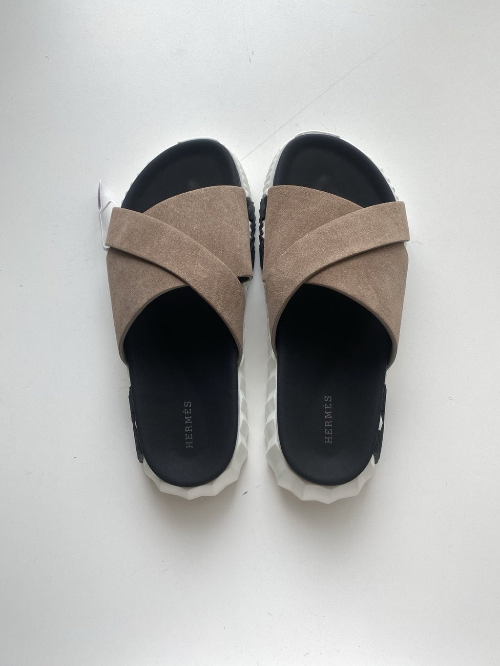Hermès Cross-Strap Slide Sandals — front