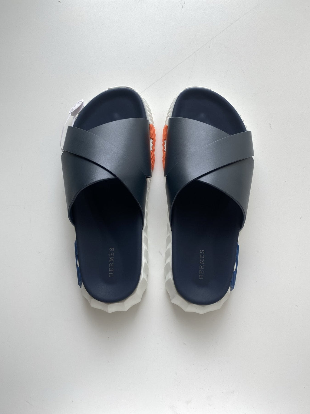 Hermès Cross-Strap Slide Sandals — front