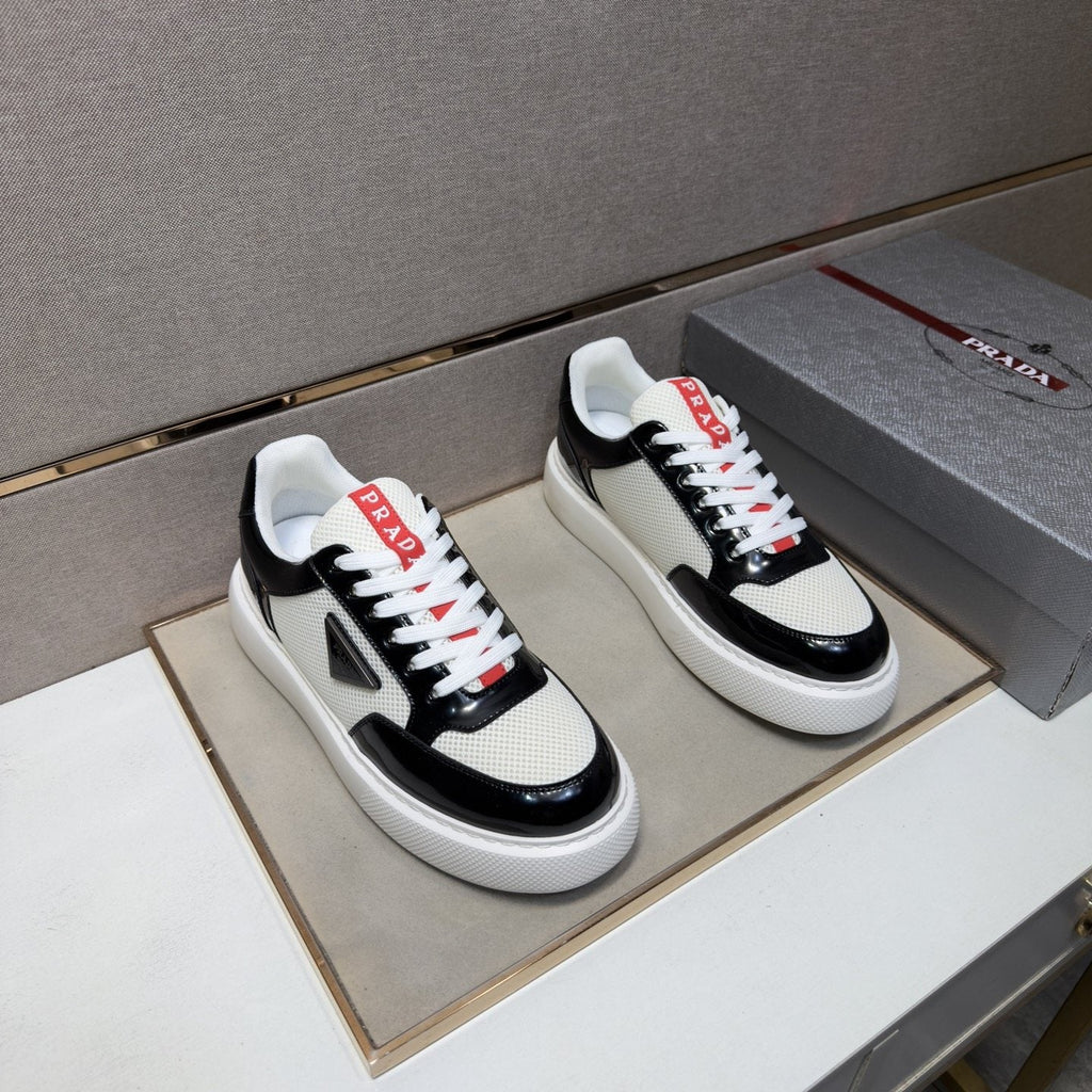 Prada Mesh Panel Low-Top Sneakers — front