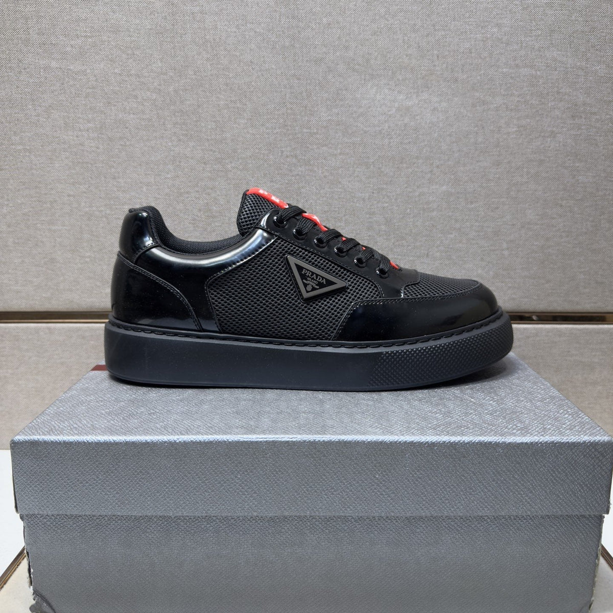 Prada Mesh Panel Low-Top Sneakers — front