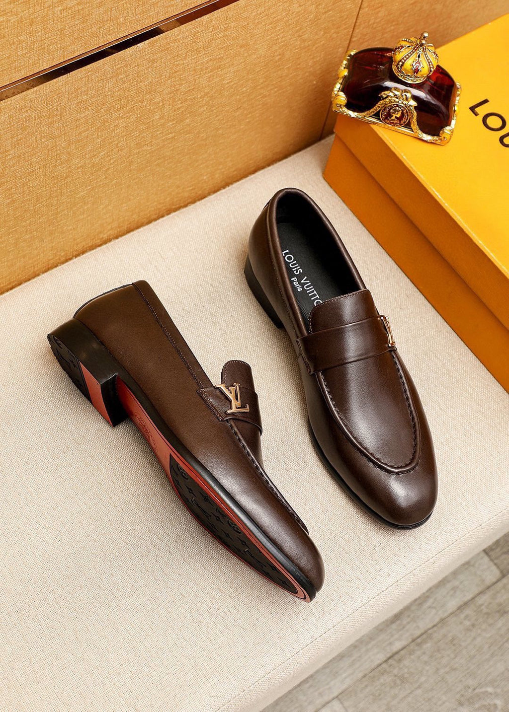 Louis Vuitton Leather Hardware Loafers — side