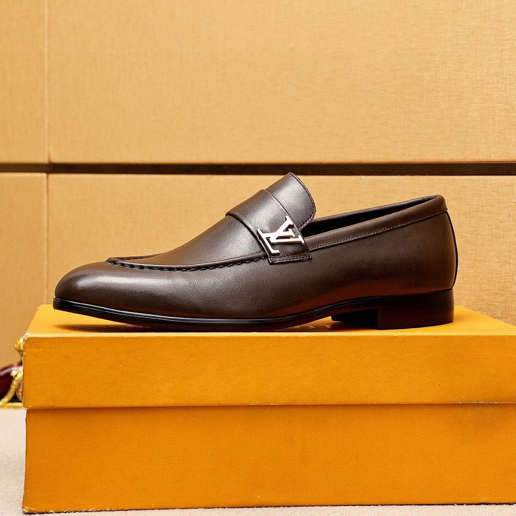 Louis Vuitton Leather Hardware Loafers — side