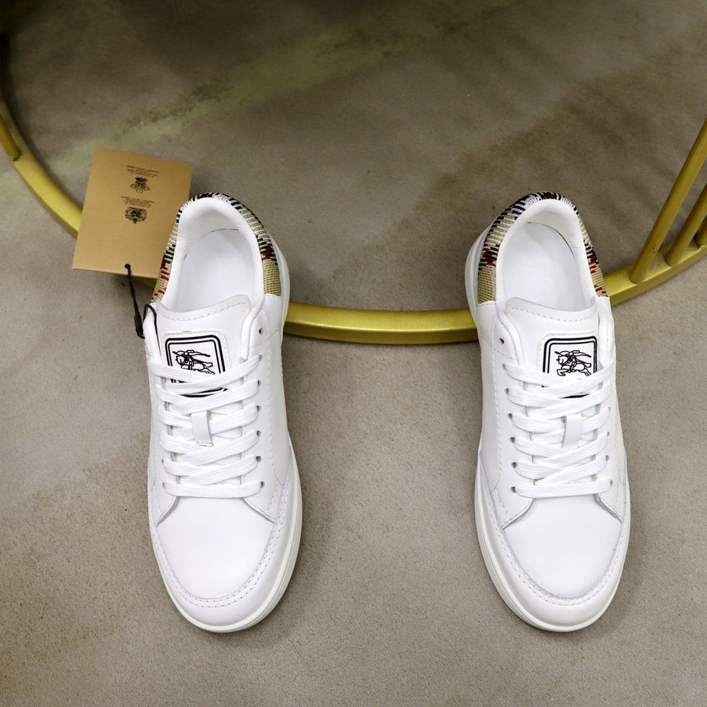 Burberry Check-Heel Low-Top Sneakers — front